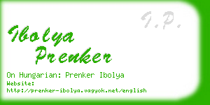 ibolya prenker business card